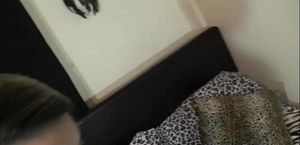  Busty brit milf with tattoos rides and jerks